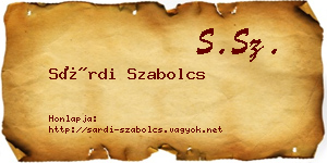Sárdi Szabolcs névjegykártya