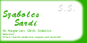 szabolcs sardi business card
