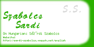szabolcs sardi business card